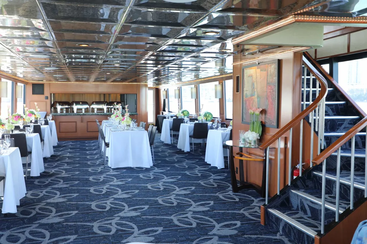 A BillsIn Yachts yacht deck set up for a Miami charter celebration